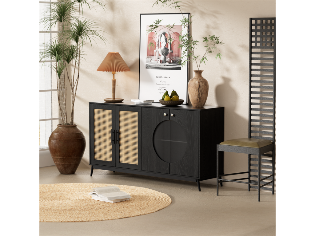 Meubles de maison en verre noir - dlz1766459467911