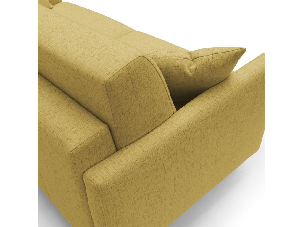 Lit en tissu jaune, 160 x 197 cm