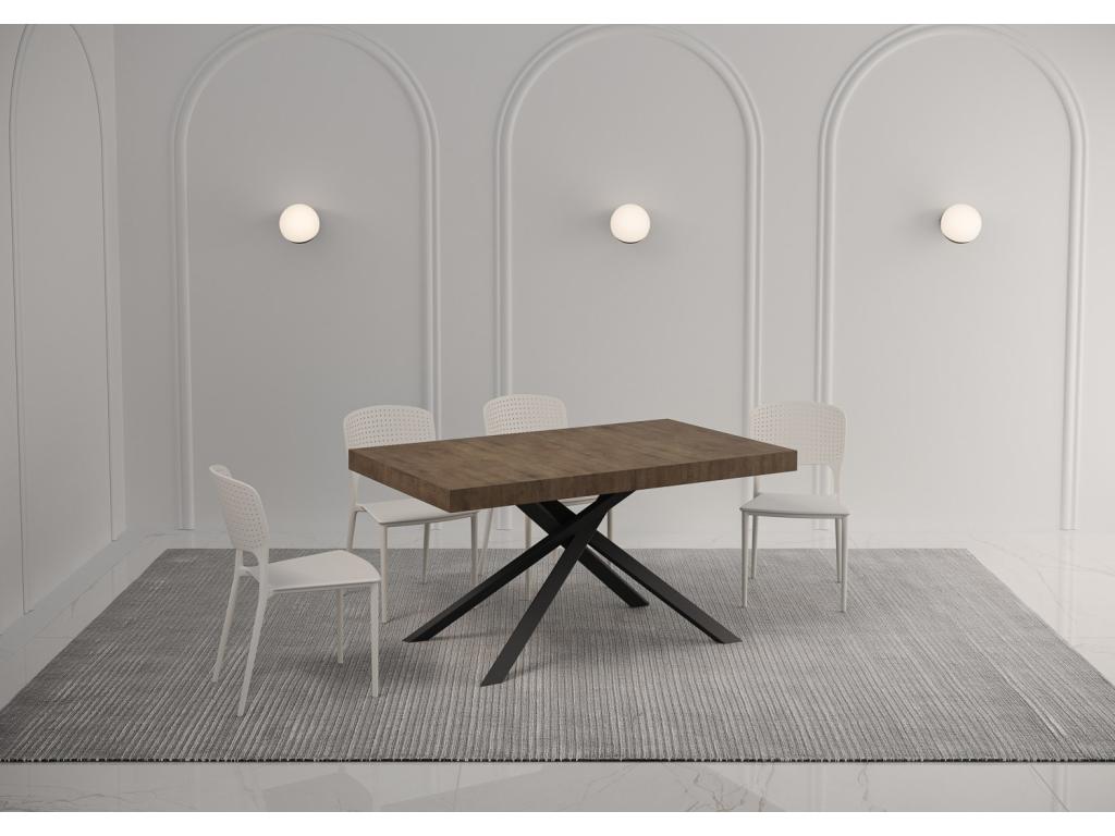 Table marron, 90 x 140 cm