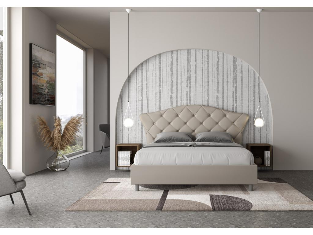 Lit en similicuir, 160 x 190 cm