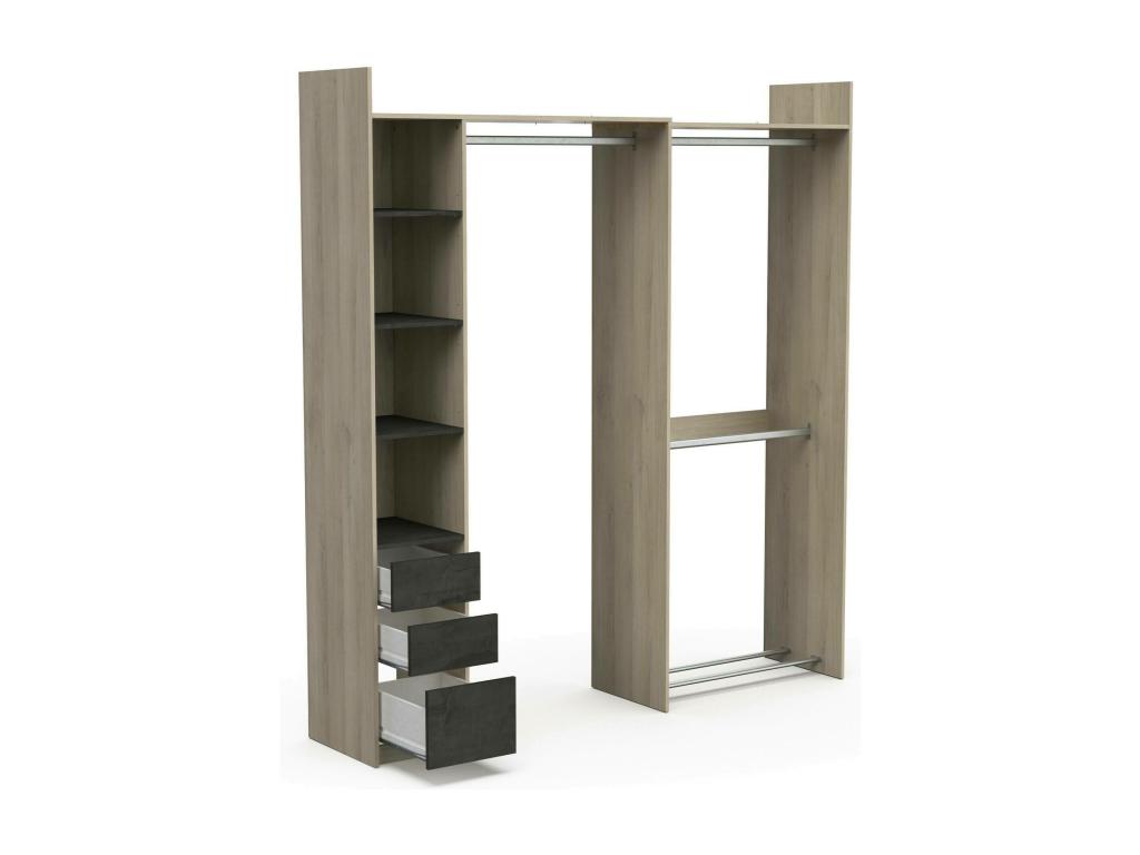 Meuble de maison en chêne beige, 200 x 44 cm