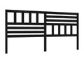 Lit en bois massif noir, 186 x 4 x 100 cm