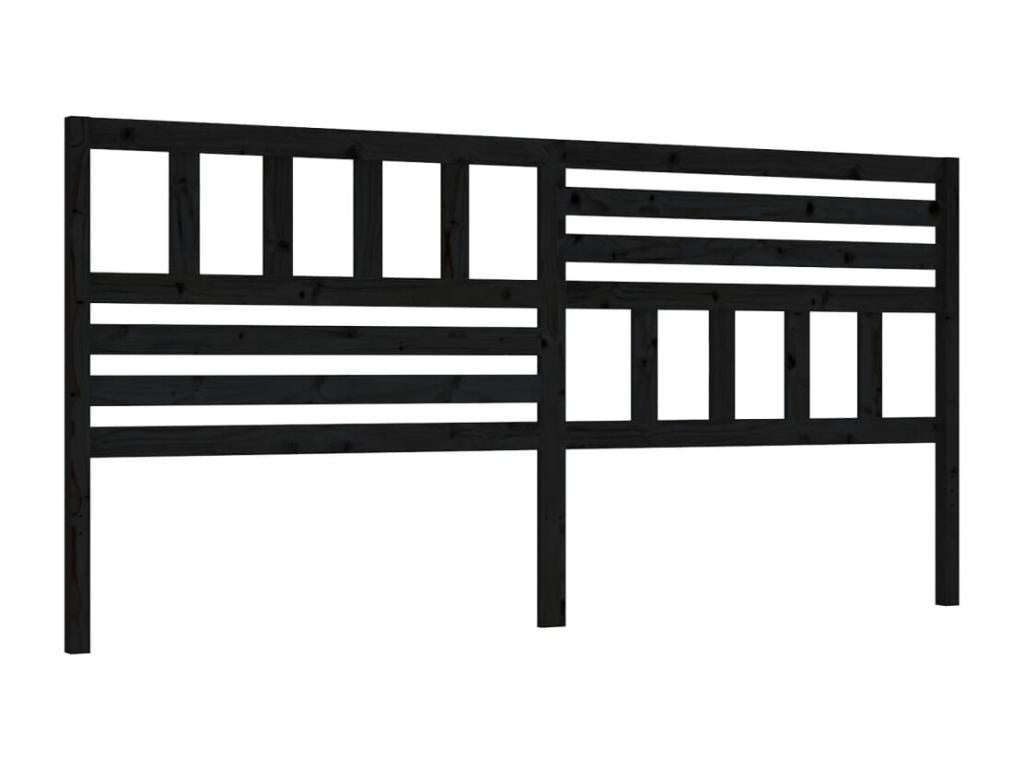 Lit en bois massif noir, 186 x 4 x 100 cm