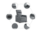 Fauteuil d'appoint en similicuir gris
