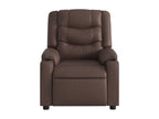 Fauteuil d'appoint en similicuir marron - dlz1766459992946