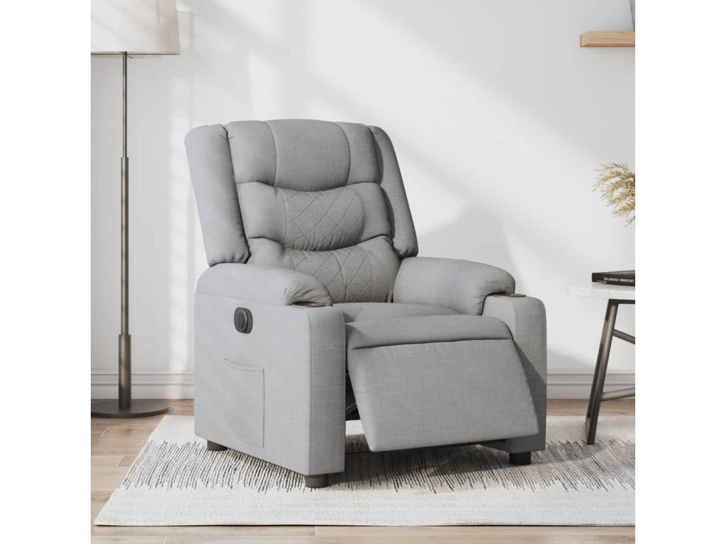 Fauteuil d'appoint en tissu gris