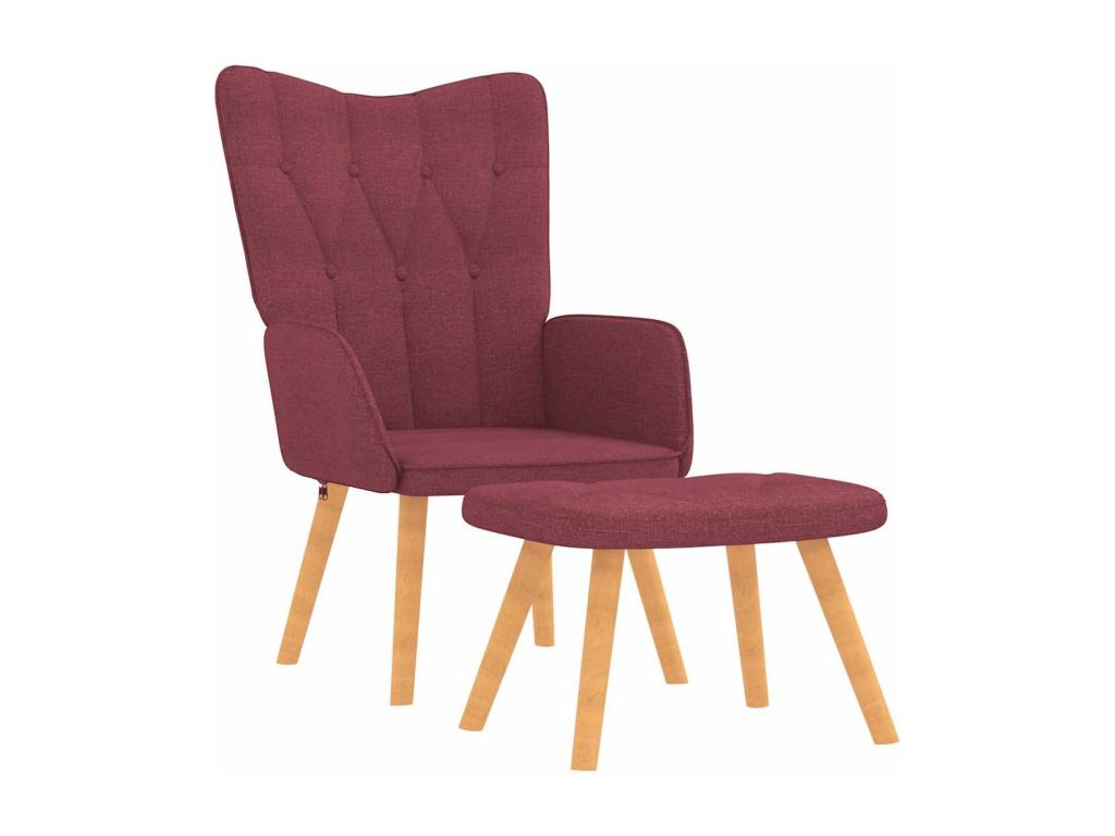 Fauteuil d'appoint en tissu rouge