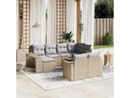 Ensemble de mobilier de jardin en résine tressée beige - dlz1766459458653