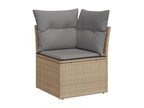 Ensemble de mobilier de jardin en résine tressée beige - dlz1766459635032