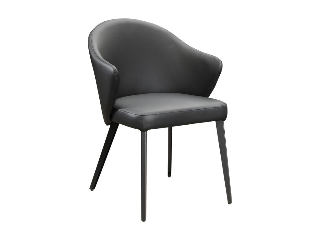 Fauteuil en cuir noir