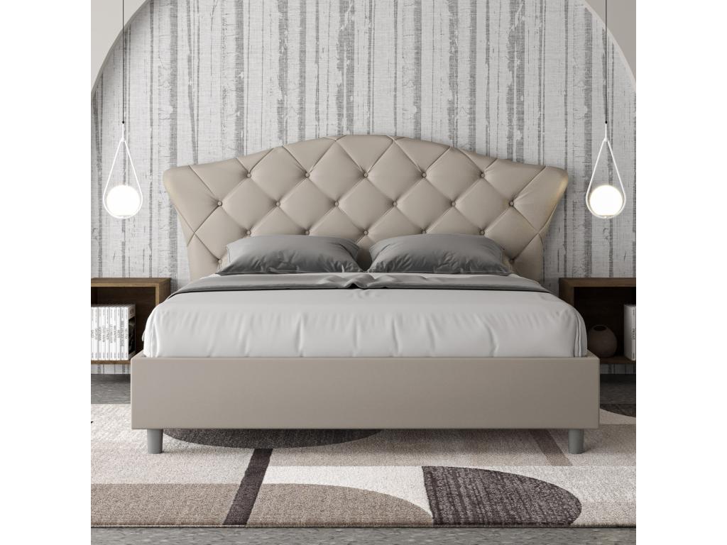 Lit en similicuir, 160 x 190 cm