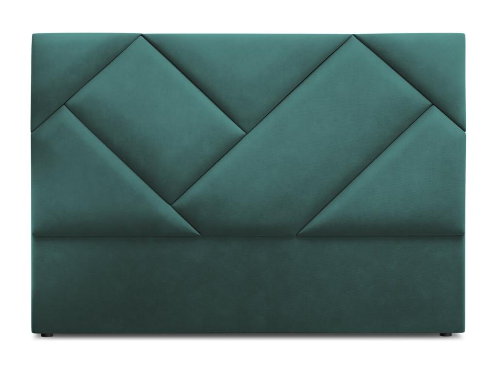 Lit en velours vert, 160 x 8 x 120 cm