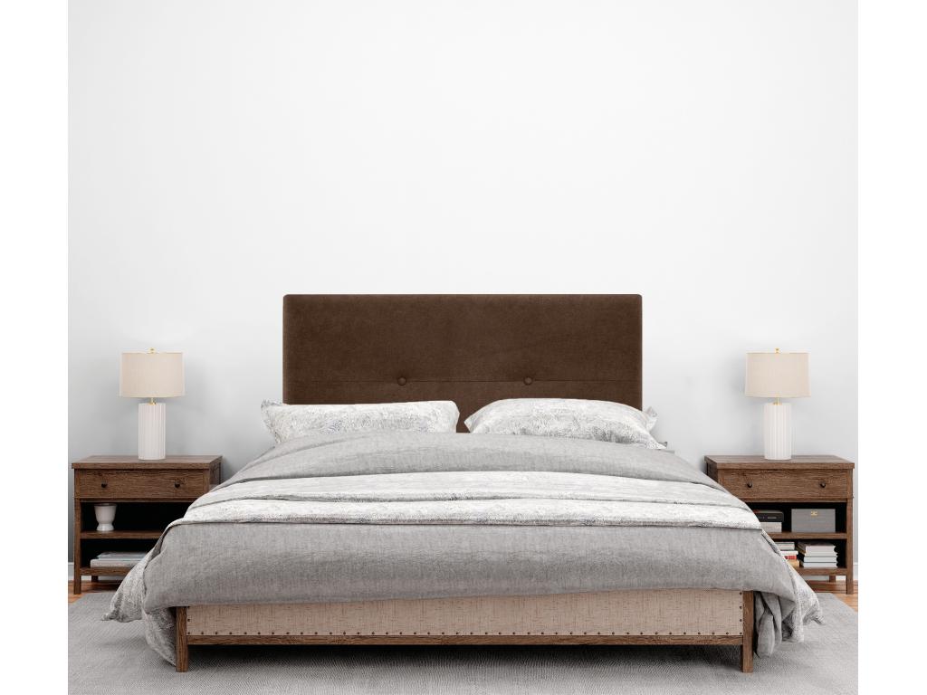 Lit en tissu marron, 90 x 105 cm