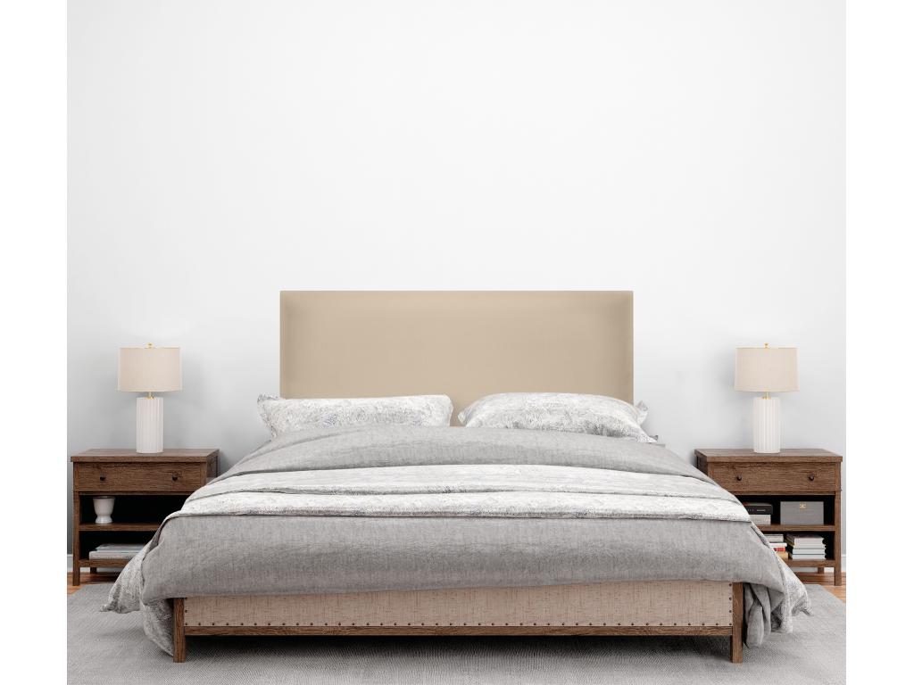 Lit en cuir beige, 110 x 50 cm