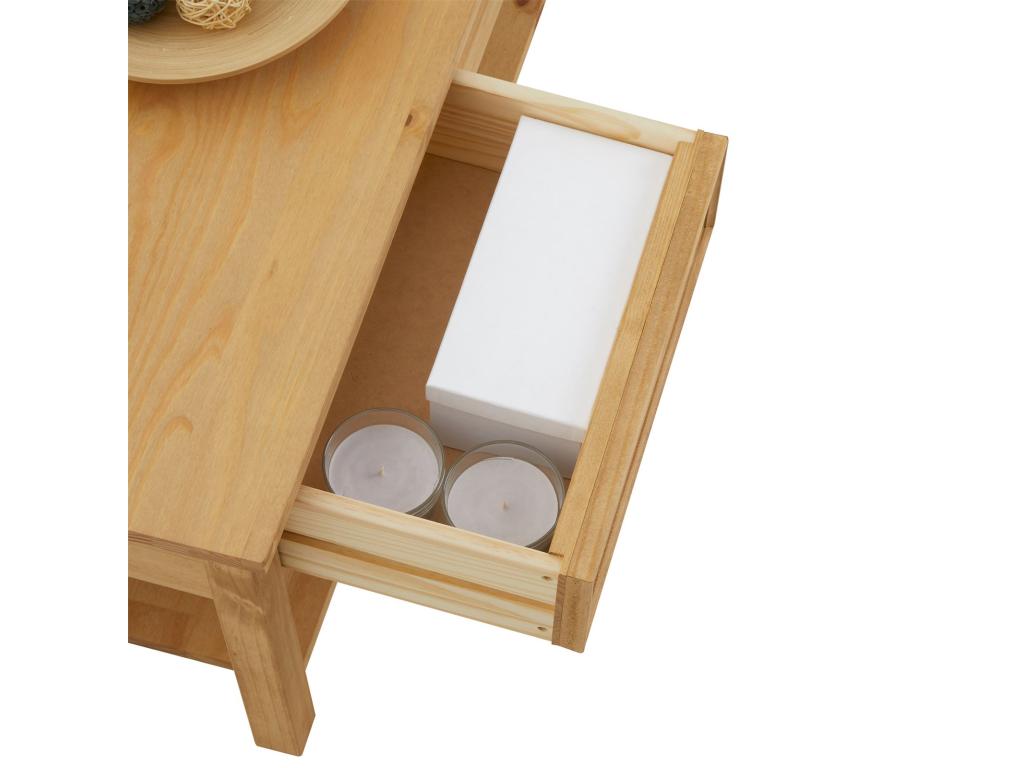 Table basse en pin naturel