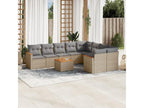Ensemble de mobilier de jardin en résine tressée beige - dlz1766459918792
