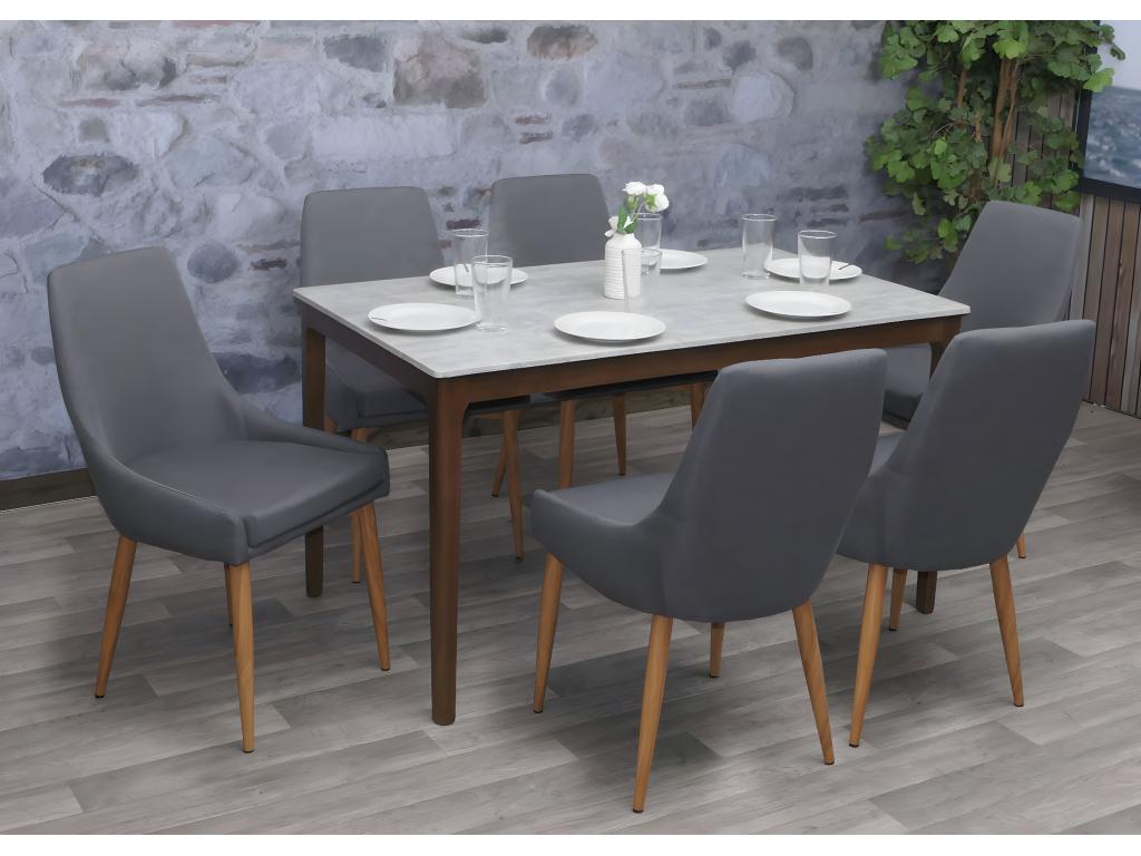 Chaise en tissu gris - dlz1766459048136