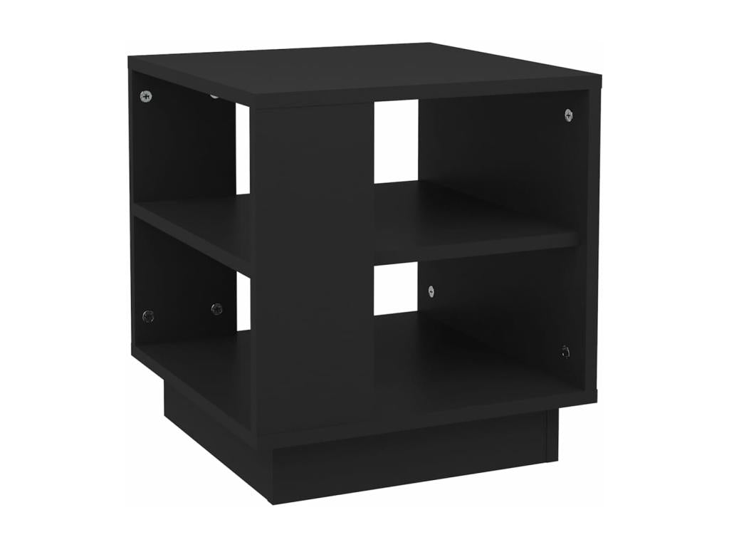 Table basse en bois d'ingénierie noir, 40 x 40 x 43 cm