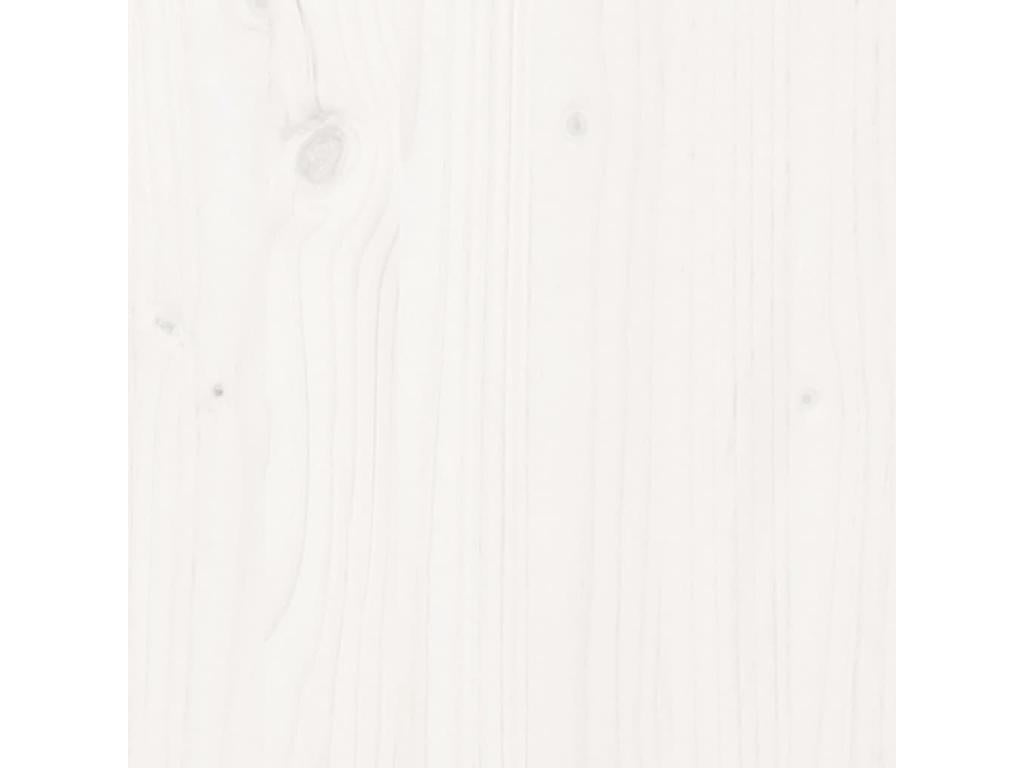 Lit en bois massif blanc, 120 x 200 cm