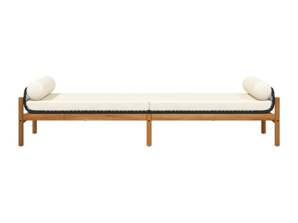 Banc en résine tressée beige